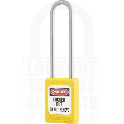 Master Lock S31LT Safety Padlock Yellow Long Shackle